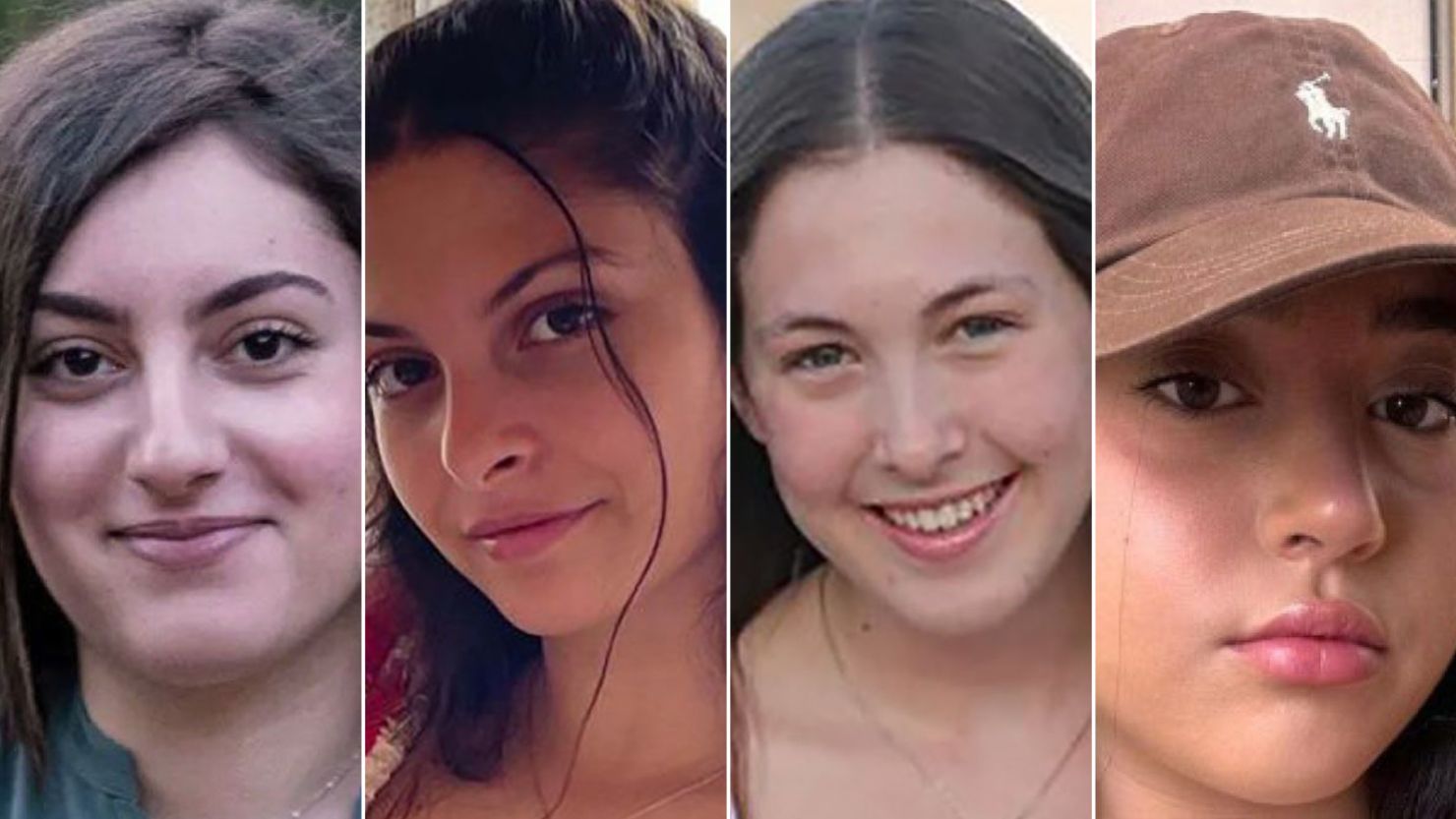 Hamas said it would release four female soldiers on Saturday. Left to right: Karina Ariev, Daniella Gilboa, Naama Levy, and Liri Albag.