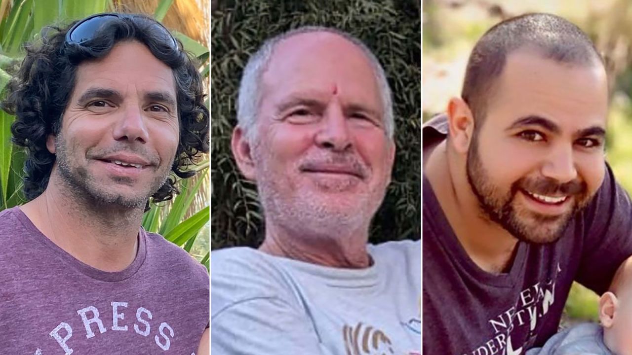 L- R Ofer Kalderon, Keith Siegel and Yarden Bibas
