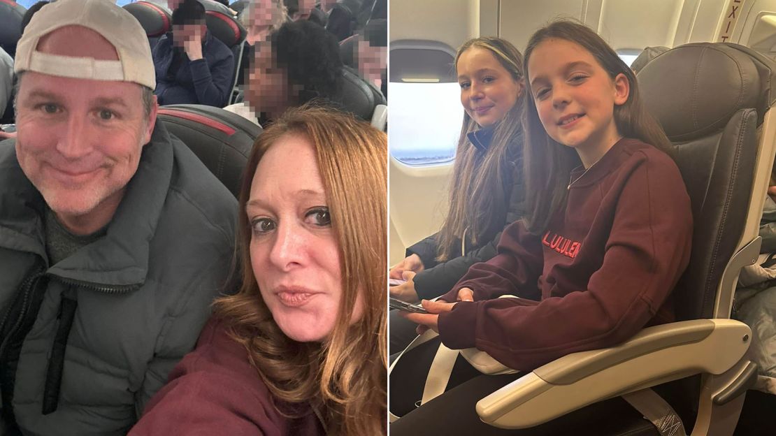 Donna Livingston took photos of her family aboard the plane before taking off from Wichita. <em>CNN has blurred the passengers pictured in the background to protect their identities.</em>
