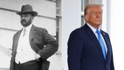 Former Rep. William E. Humphrey and President Donald Trump.