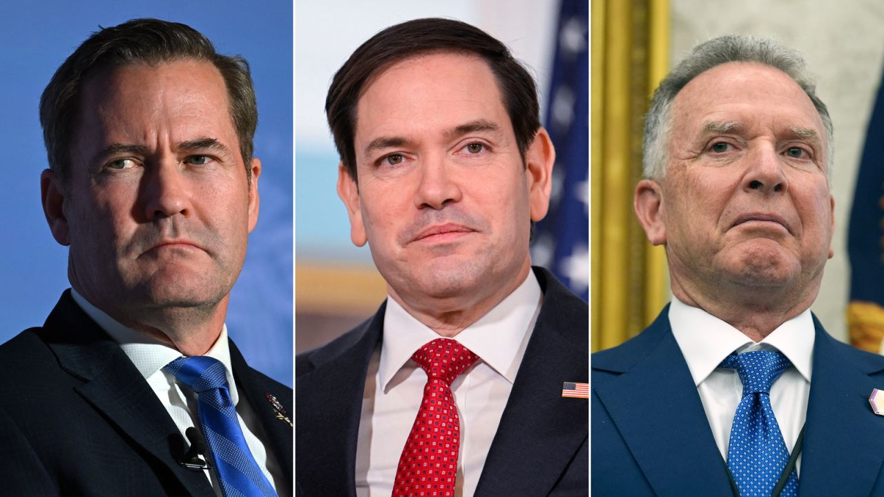 National Security Advisor Mike Waltz, left, Secretary of State Marco Rubio and Middle Eastern envoy Steve Witkoff.