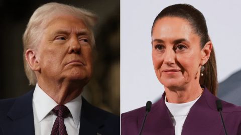 El presidente de EE.UU., Donald Trump, y la presidenta de México, Claudia Sheinbaum.