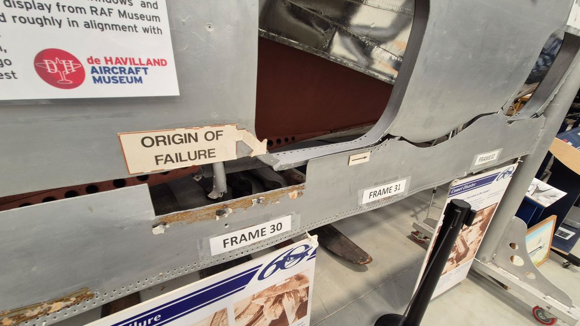 <strong>Tested to destruction:</strong> After fatal incidents involving the Comet, engineers rigorously tested the aircraft's fuselage and found that its rivet holes couldn't handle regular changes in pressure, leading to catastrophic breaches.