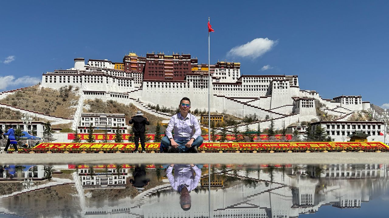 CNN’s Steven Jiang in front of the Potala Palace.