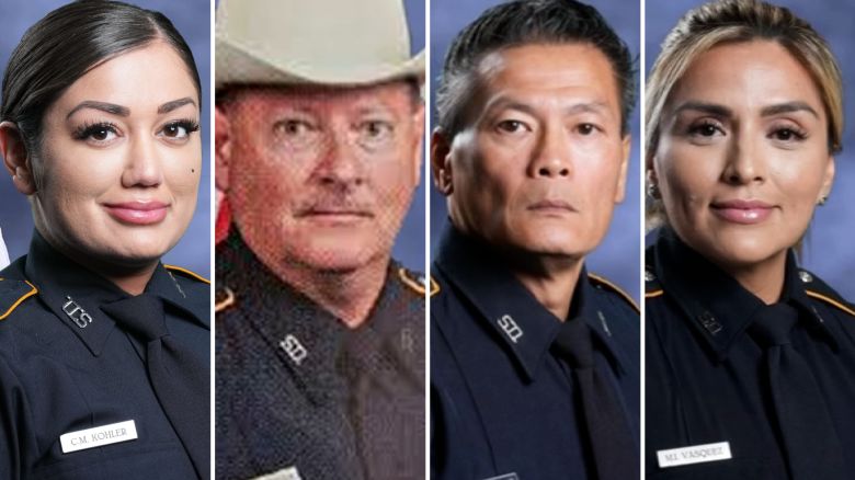 From left to right, Christina Kohler, William Bozeman, Long Nguyen and Maria Vasquez