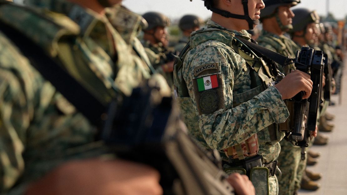 Roll call at a Mexican military base in Sinaloa