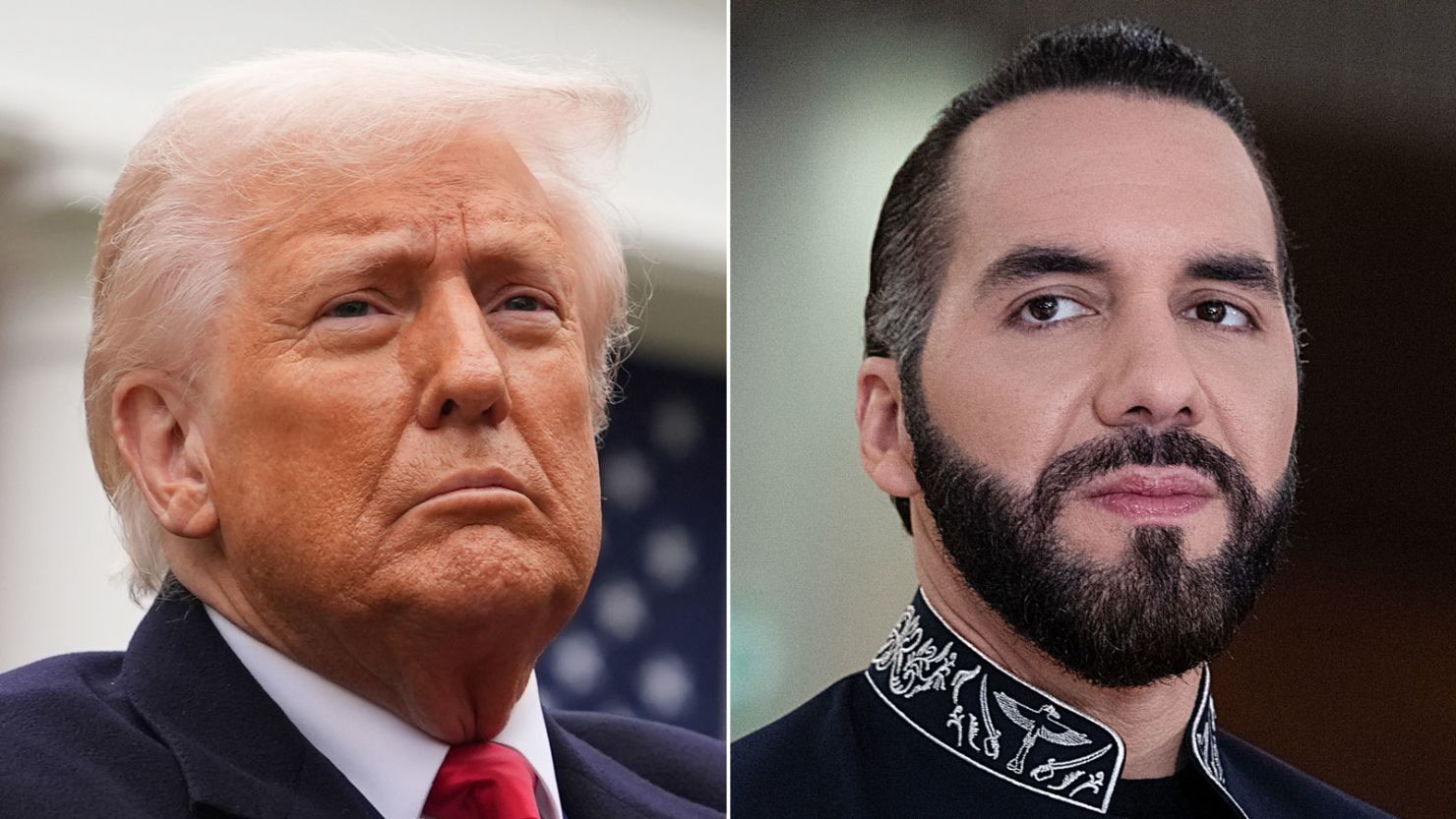 US President Donald Trump and El Salvadoran President Nayib Bukele.