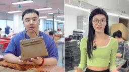 Cuentas de TikTok como dhgateofficial y rosie.sportswear afirman que pueden vender artículos de alto valor o de lujo directamente a los estadounidenses.