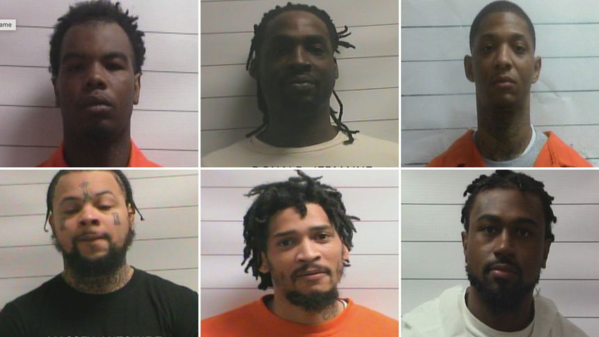 The remaining escaped inmates have been identified, from top left, as Corey Boyd, Jermaine Donald, Derrick Groves, Antoine Massey, Leo Tate and Lenton Vanburen.
