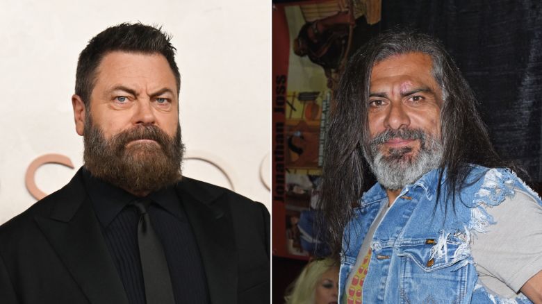 (L-R:) Nick Offerman at the 97th Annual Academy Awards at the Dolby Theatre in Hollywood, California, on March 2, 2025. Jonathan Joss in attendance for Smoky Mountain Fan Fest 2021, in Gatlinburg, TN, on July 31, 2021. Photo By:
