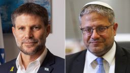 El ministro de finanzas israelí, Bezalel Smotrich, y el ministro de seguridad, Itamar Ben Gvir.
