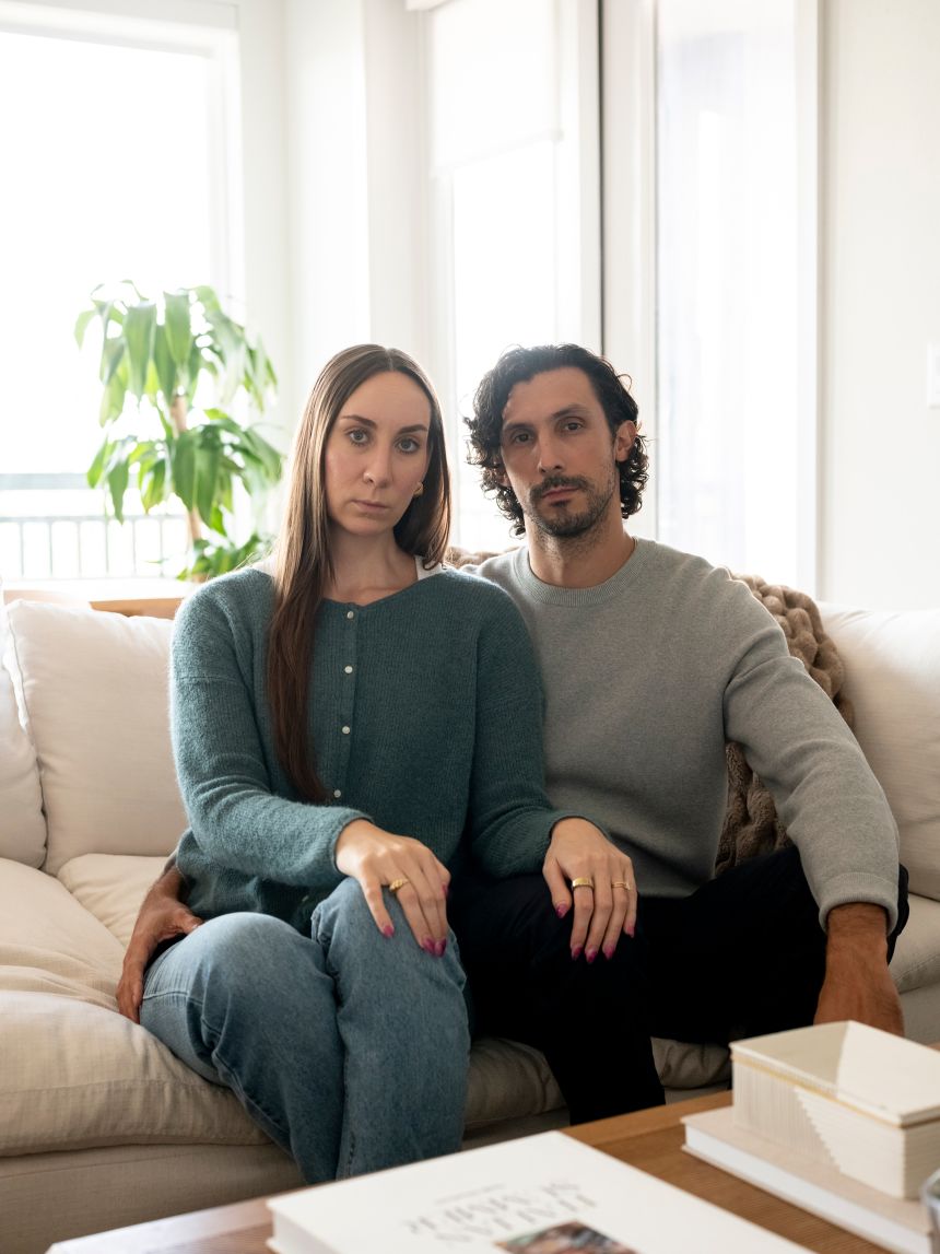 De Pablos Velez and her husband, Sergio, at home in Austin.