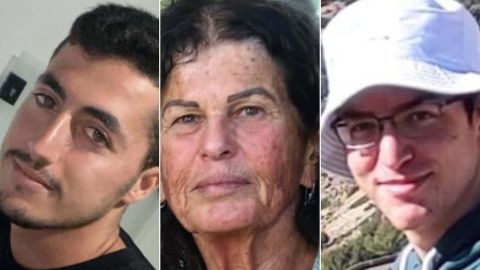 The bodies of Yonatan Samerano, Ofra Keidar and Shay Levinson -- pictured left to right -- were recovered on Saturday.