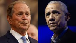 Former Presidents George W. Bush and Barack Obama