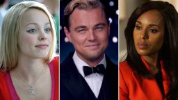 Rachel McAdams as Regina George, Leonarda DiCaprio as Jay Gatsby and Kerry Washington as Olivia Pope.