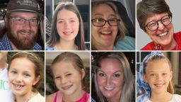 Top left to right, Reece Zunker, Blair Harber, Katheryn Eads, and Jane Ragsdale. From bottom left to right, Janie Hunt, Renee Smajstrla, Paula Zunker and Brooke Harber