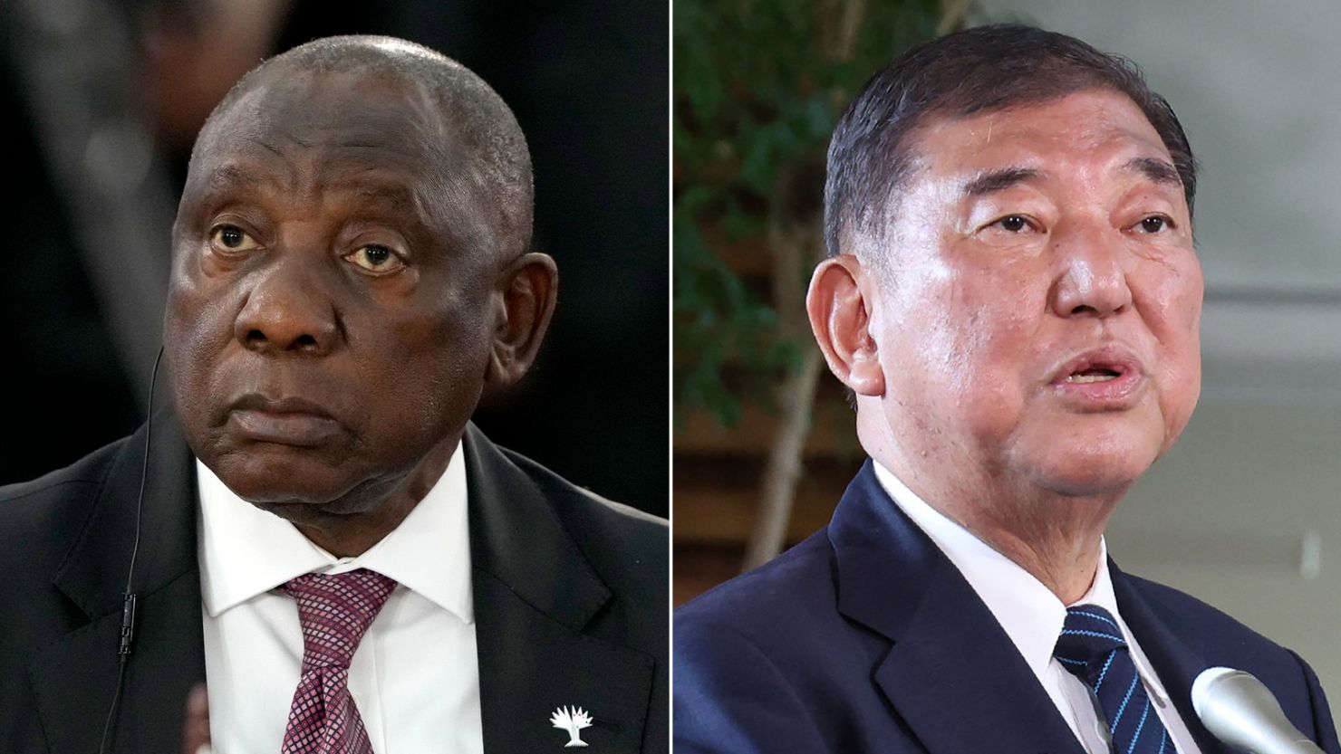 South Africa's President Cyril Ramaphosa (left) and Japan's Prime Minister Shigeru Ishiba (right) both received letters from President Donald Trump informing them of higher tariffs on their countries' goods come August 1.