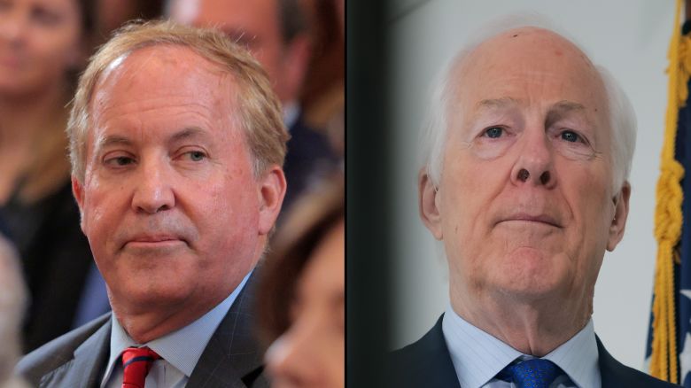 (L-R): Texas Attorney General Ken Paxton, US Senator John Cornyn.