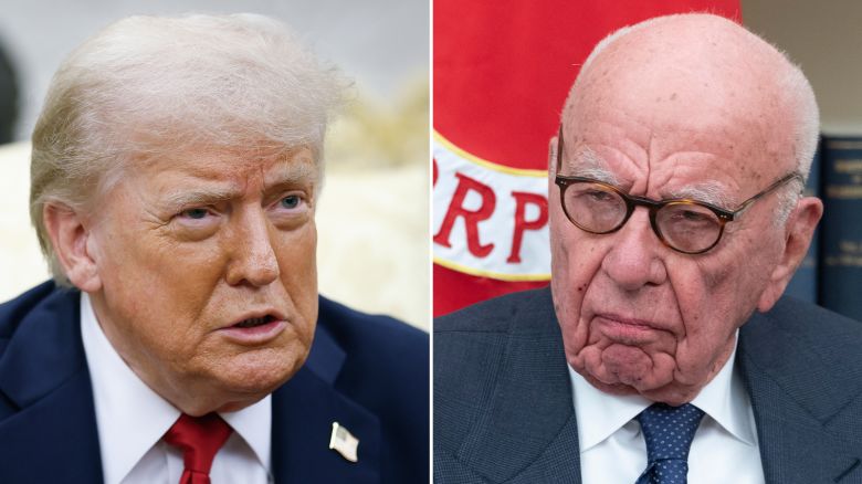 The mere threat of a lawsuit has opened a new chapter in the operatic relationship between President Trump, left, and Rupert Murdoch, right, the 93-year-old conservative media patriarch.
