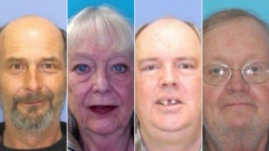 From left: Daniel Edwin Baillie, Nancy Lauretta Kelley, David Allen Leach and Tony Wayne Palm.