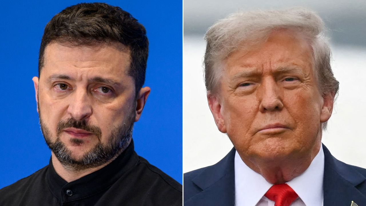 Ukrainian President Volodymyr Zelensky and US President Donald Trump.