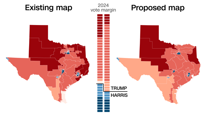 New Voting Maps Signal Political Shifts in Texas and California
