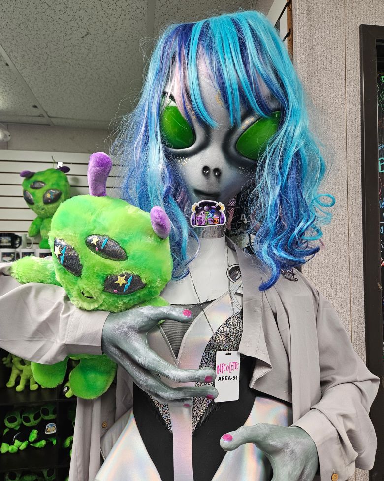 Alien souvenirs such as magnets, posters and stuffed animals are a big hit on the Extraterrestrial Highway.