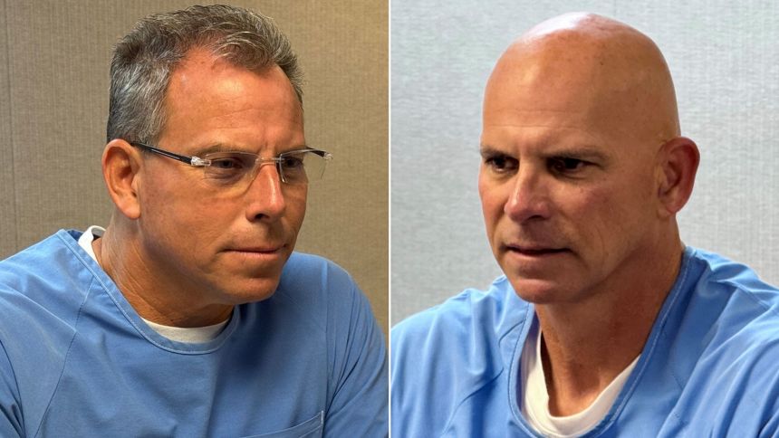Erik Menendez appears virtually for his parole board hearing from the RJ Donovan Correctional Facility in San Diego. A photo of Lyle Menendez during his California Board of Parole hearing Friday.