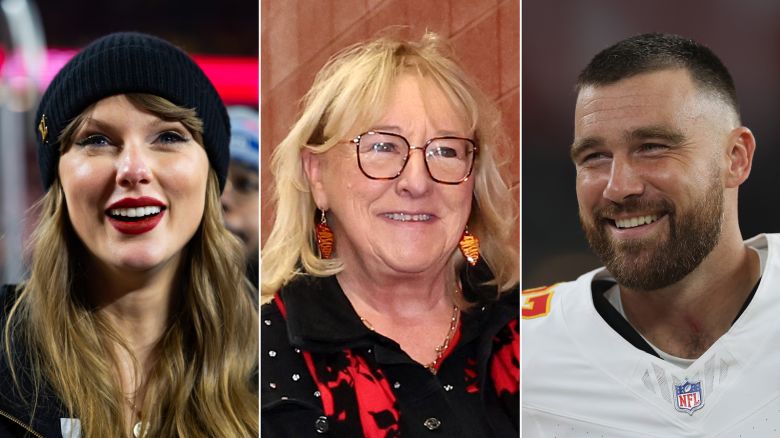 Taylor Swift, Donna Kelce, Travis Kelce.