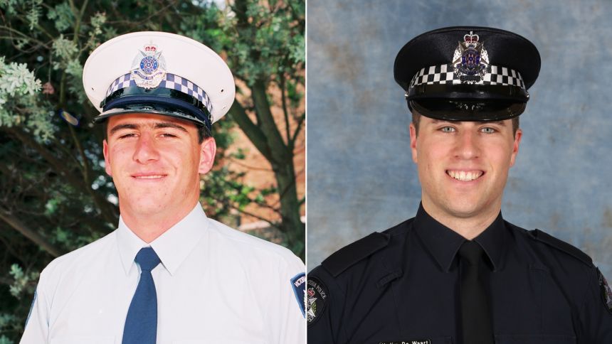 Victoria Police said Detective Leading Senior Constable Neal Thompson (left) and Senior Constable Vadim De Waart (right) were killed during a police operation on Tuesday.