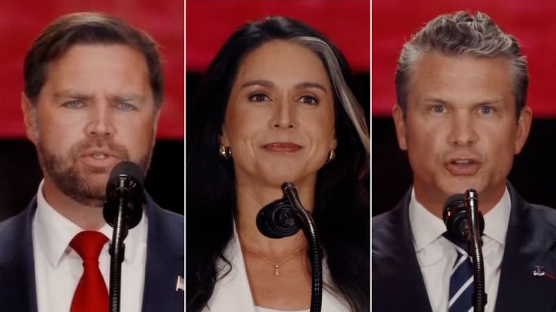 Hear Trump officials pay tribute to Kirk at memorial