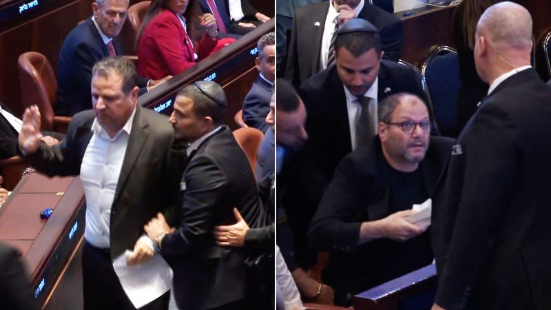 Video: Two Knesset members removed during Trump’s speech