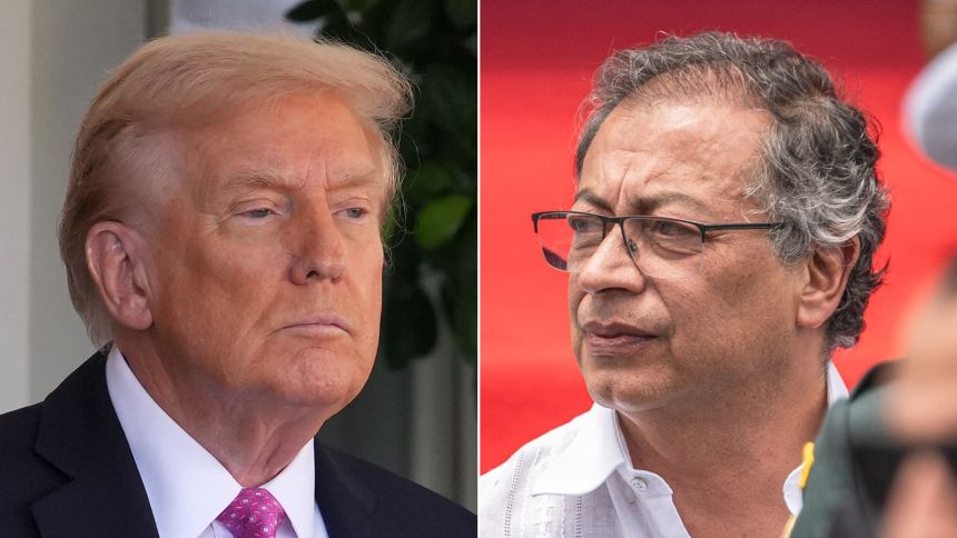 President Donald Trump and Colombian President Gustavo Petro