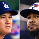 Los Angeles Dodgers star Shohei Ohtani, left, and Toronto Blue Jays star Vladimir Guerrero Jr.