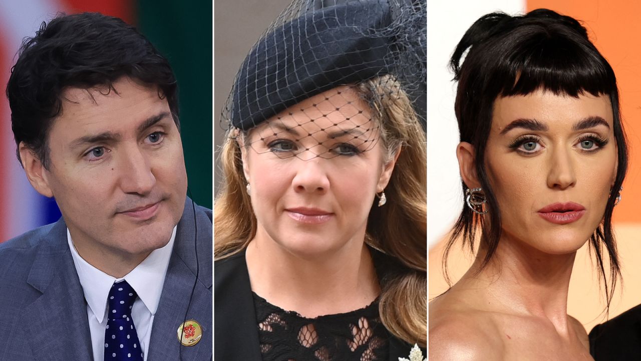 From left: Justin Trudeau, Sophie Gregoire and Katy Perry.