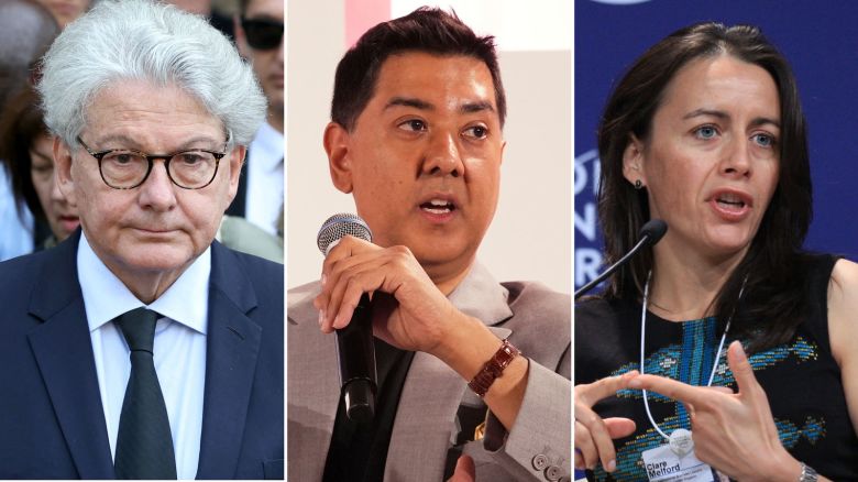 Thierry Breton, Imran Ahmed and Clare Melford were among those sanctioned.