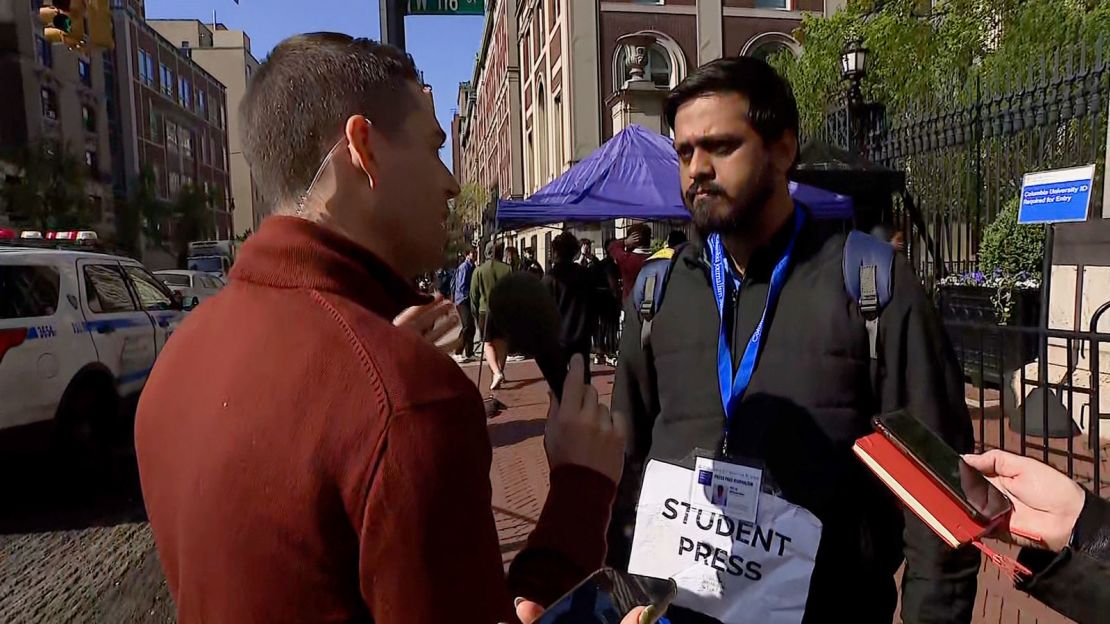 Meghnad Bose, 31, student journalist at Columbia University's Graduate School of Journalism, speaks with CNN’s Gabe Cohen.