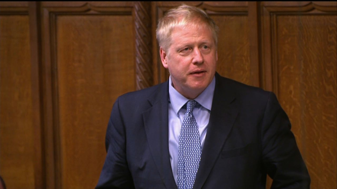 Former Foreign Secretary Boris Johnson speaking in the House of Commons.