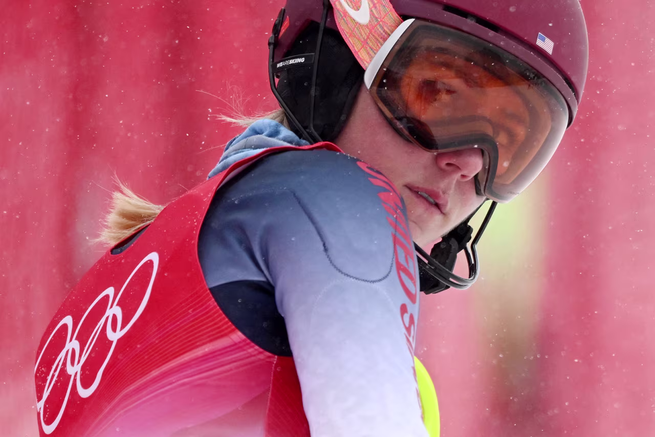 Mikaela Shiffrin at the Beijing 2022 Olympics.