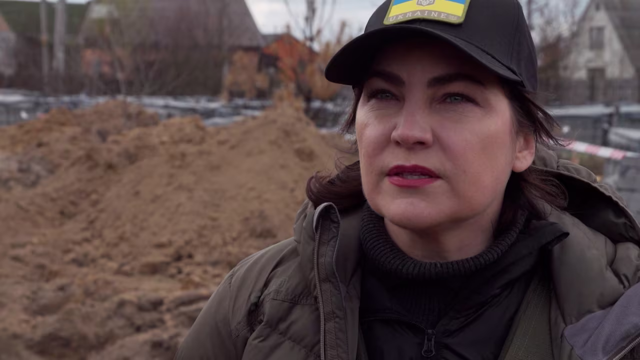Iryna Venediktova, Ukraine’s prosecutor general speaks with CNN in Bucha on April 11. 