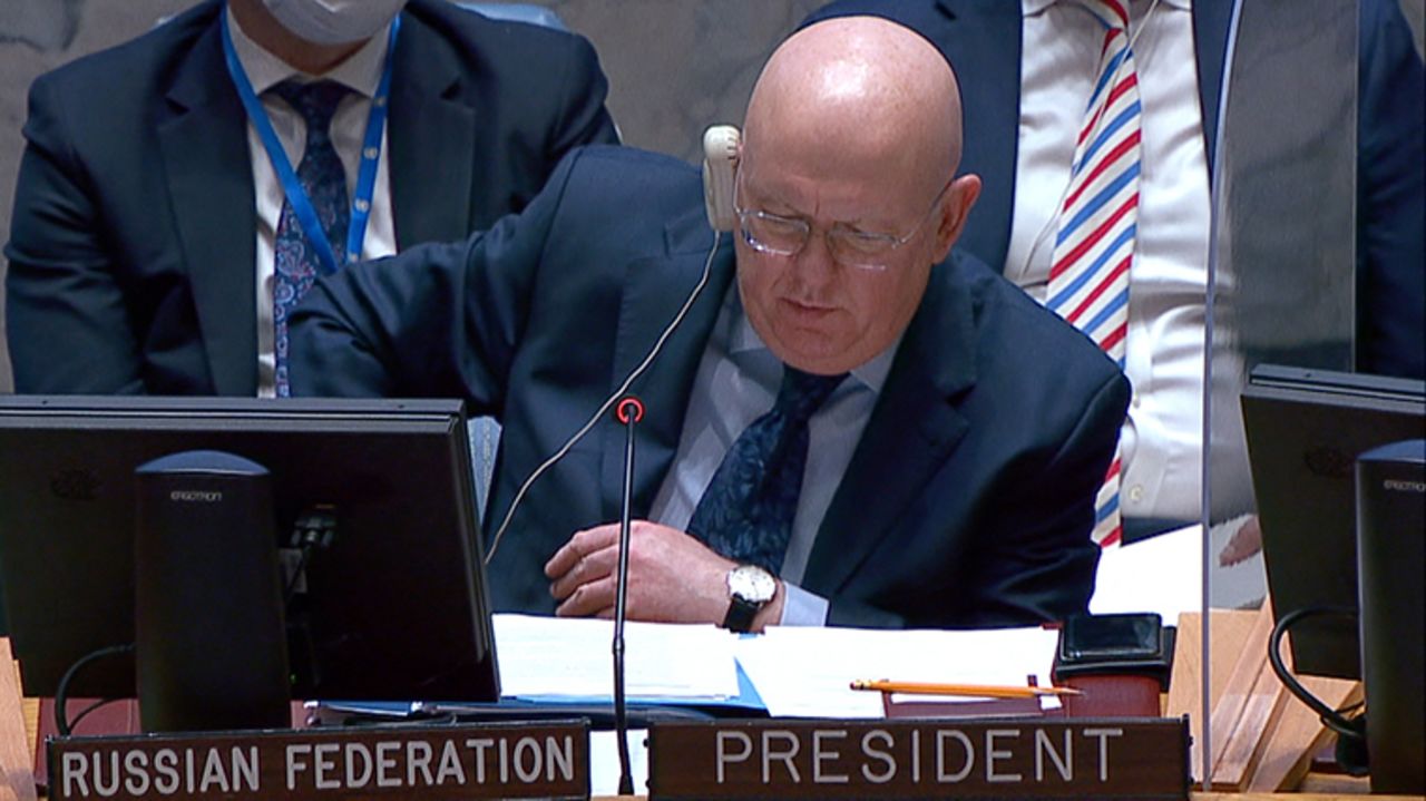 Russia's Permanent Representative to the United Nations Vassily Nebenzia.