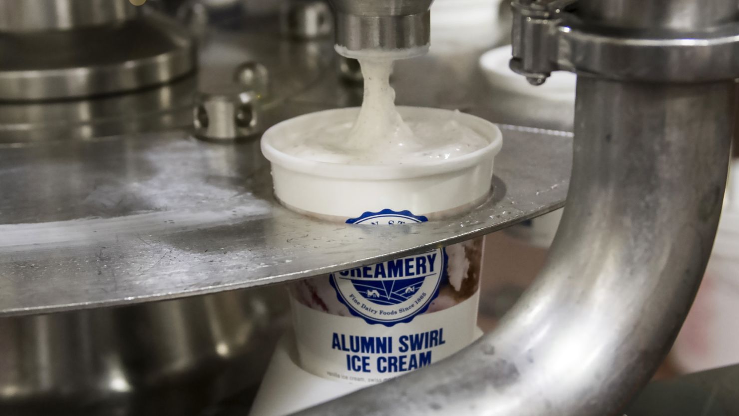 Ice cream production at Penn State's Berkey Creamery.