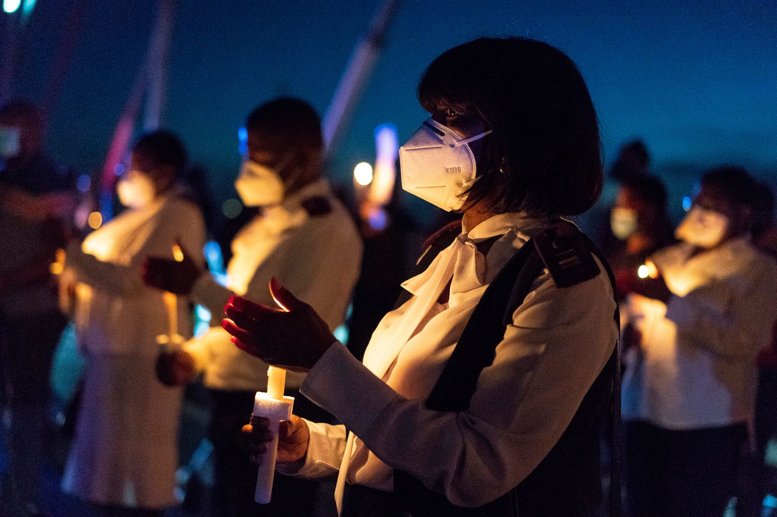 A New Year's Eve memorial is held in Johannesburg for victims of the Covid-19 pandemic.
