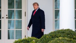 WASHINGTON, DC - DECEMBER 31: U.S. President Donald Trump walks to the Oval Office while arriving back at the White House on December 31, 2020 in Washington, DC.  President Trump and the First Lady returned to Washington, DC early and will not be in attendance at the annual New Years Eve party at his Mar-a-Lago home in Palm Beach. (Photo by Tasos Katopodis/Getty Images)