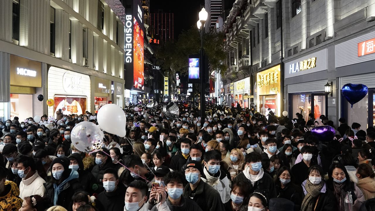 WUHAN, CHINA - DECEMBER 31: (CHINA OUT) People celebrate the New Year on December 31, 2020 in Wuhan, Hubei Province,China.Wuhan With no recorded cases of community transmissions since May, life for residents is gradually returning to normal.(Photo by Getty Images)