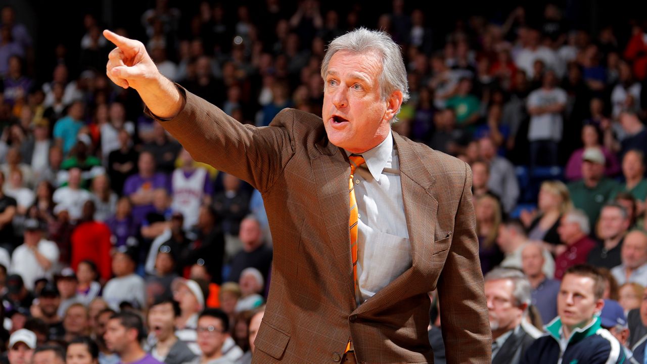 Paul Westphal coaches the Sacramento Kings during a game with the Phoenix Suns on March 29, 2011.