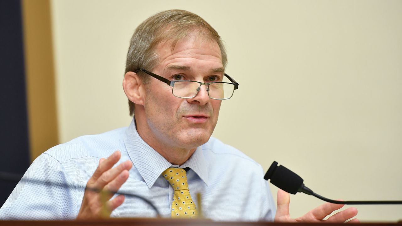 Rep. Jim Jordan speaks during a House Judiciary Subcommittee on Antitrust, Commercial and Administrative Law hearing, July 29, 2020, on Capitol Hill in Washington, DC.