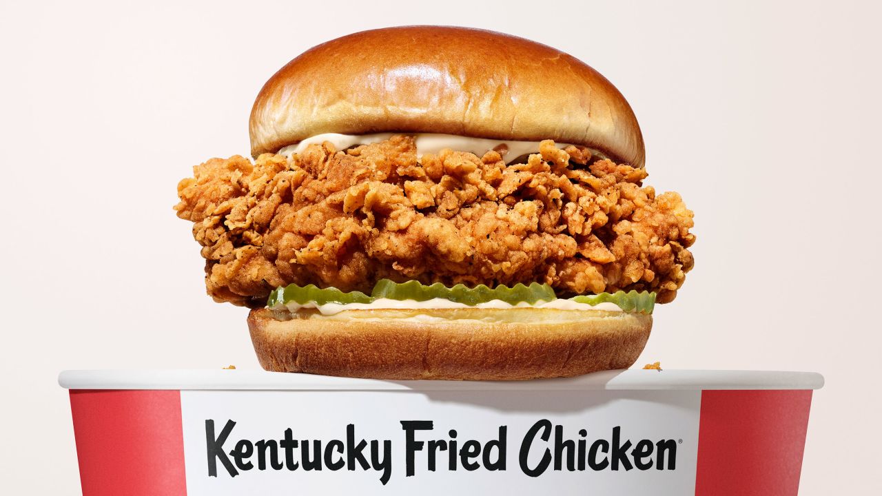 The new KFC chicken sandwich is now available in some cities.