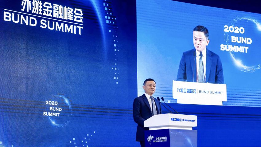 Jack Ma, the co-chair of the UN High-Level Panel on Digital Cooperation, founder of Alibaba Group, attends the Bund Summit in Shanghai. He says that the essence of finance is credit management. We must change the pawnshop idea of Finance and rely on the credit system. Shanghai, China, 24 October 2020.

Jack Ma, the co-chair of the UN High-Level Panel on Digital Cooperation, founder of Alibaba Group, attended the Bund Summit in Shanghai. He says that the essence of finance is credit management. We must change the pawnshop idea of Finance and rely on the credit system.No Use China. No Use France.