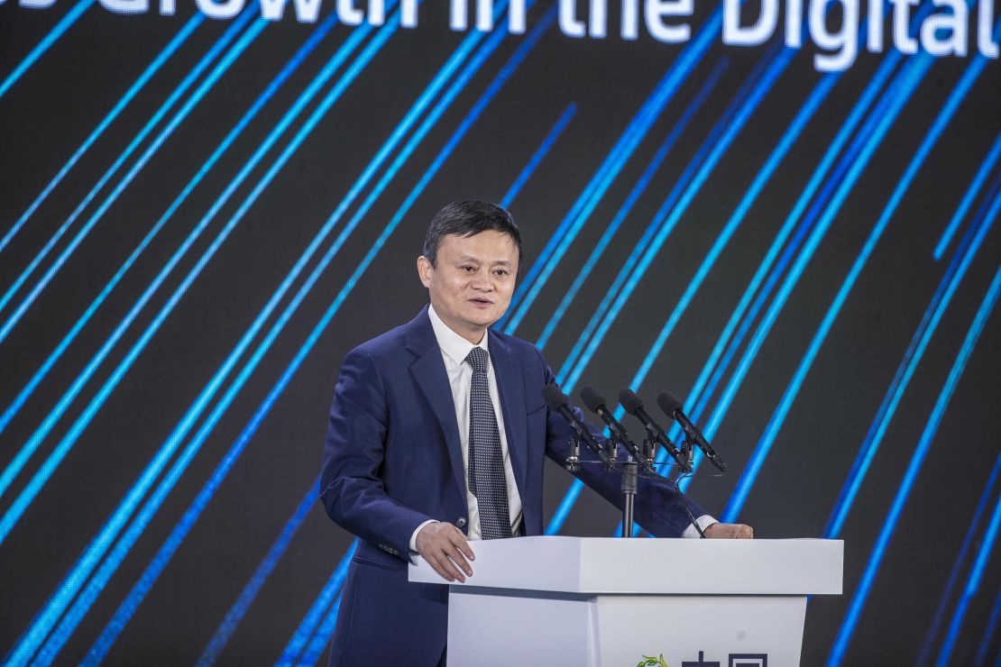 Jack Ma speaks during the 2020 China Green Companies Summit last September.